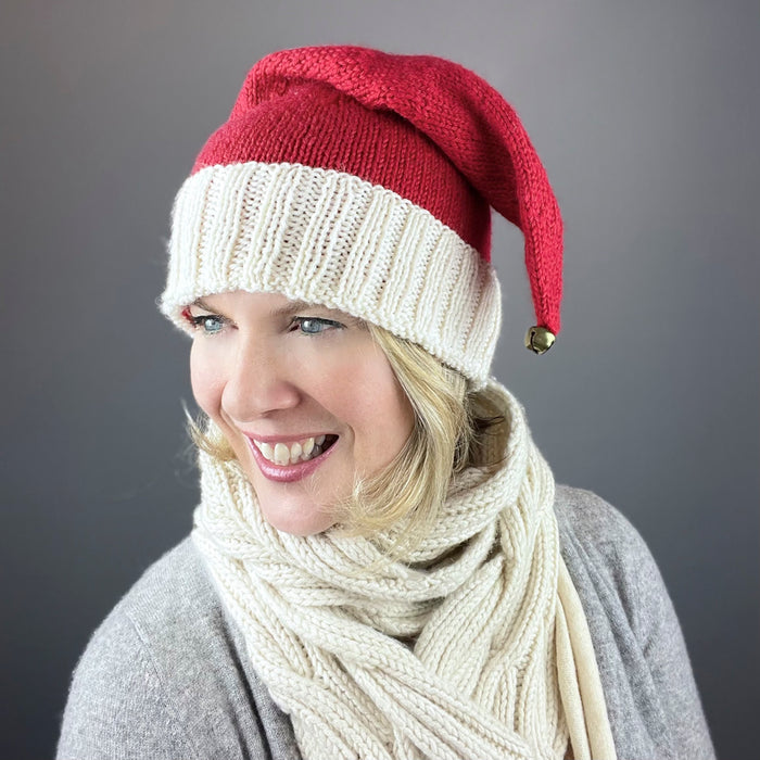 Atelier Santa Hat with Bells Knitting Kit | Choice of Yarn & Knitting Pattern (#335)
