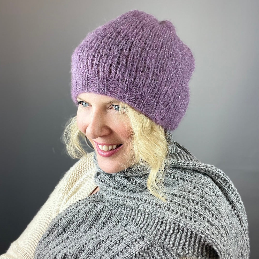 Alpaca Silver Slouchy Hat Knitting Kit | Alpaca Silver