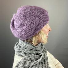 Load image into Gallery viewer, Alpaca Silver Slouchy Hat Knitting Kit | Alpaca Silver & Knitting Pattern (#386)