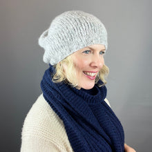 Load image into Gallery viewer, Alpaca Silver Slouchy Hat Knitting Kit | Alpaca Silver & Knitting Pattern (#386)