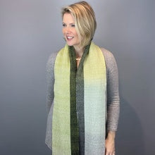 Load image into Gallery viewer, Ombre Woven Scarf Kit | Artyarns Merino Cloud, Freia Superwash Merino Silk Sport &amp; Weaving Pattern (#399)
