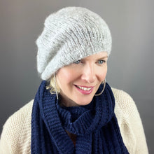 Load image into Gallery viewer, Alpaca Silver Slouchy Hat Knitting Kit | Alpaca Silver & Knitting Pattern (#386)