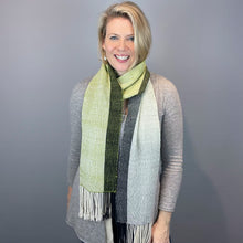 Load image into Gallery viewer, Ombre Woven Scarf Kit | Artyarns Merino Cloud, Freia Superwash Merino Silk Sport &amp; Weaving Pattern (#399)
