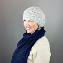 Load image into Gallery viewer, Alpaca Silver Slouchy Hat Knitting Kit | Alpaca Silver & Knitting Pattern (#386)