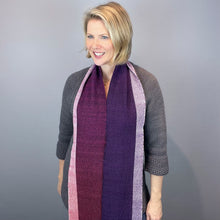 Load image into Gallery viewer, Ombre Woven Scarf Kit | Artyarns Merino Cloud, Freia Superwash Merino Silk Sport &amp; Weaving Pattern (#399)
