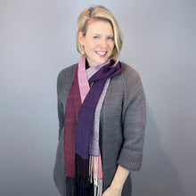 Load image into Gallery viewer, Ombre Woven Scarf Kit | Artyarns Merino Cloud, Freia Superwash Merino Silk Sport & Weaving Pattern (#399)