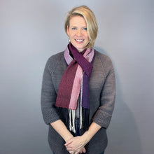 Load image into Gallery viewer, Ombre Woven Scarf Kit | Artyarns Merino Cloud, Freia Superwash Merino Silk Sport & Weaving Pattern (#399)