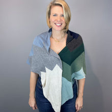 Load image into Gallery viewer, Expanding Chevron Shawl (Cashmere Premium version) Knitting Kit | Lang Yarns Cashmere Premium &amp; Knitting Pattern (#330)
