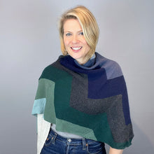 Load image into Gallery viewer, Expanding Chevron Shawl (Cashmere Premium version) Knitting Kit | Lang Yarns Cashmere Premium & Knitting Pattern (#330)