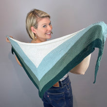 Load image into Gallery viewer, Cashmere Striped Shawlette Knitting Kit | Lang Yarns Cashmere Premium & Knitting Pattern (#394)