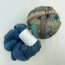 Load image into Gallery viewer, Botanic Shawl Knitting Kit | Jade Sapphire Angelwing & Zauberball Crazy