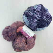 Load image into Gallery viewer, Botanic Shawl Knitting Kit | Jade Sapphire Angelwing & Zauberball Crazy