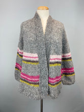 Load image into Gallery viewer, The Marka Cardi Knitting Kit | Katia Alpaca Silver & Knitting Pattern (#374)