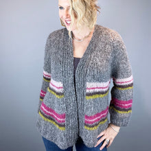Load image into Gallery viewer, The Marka Cardi Knitting Kit | Katia Alpaca Silver & Knitting Pattern (#374)