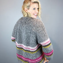 Load image into Gallery viewer, The Marka Cardi Knitting Kit | Katia Alpaca Silver & Knitting Pattern (#374)