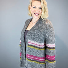 Load image into Gallery viewer, The Marka Cardi Knitting Kit | Katia Alpaca Silver & Knitting Pattern (#374)