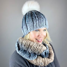 Load image into Gallery viewer, Plush Hat & Cowl Set Knitting Kit | Freia Plush & Knitting Patterns (#418)