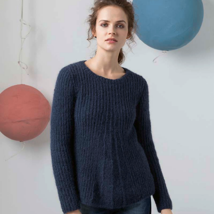 Brioche Pullover Knitting Kit | Lang Yarns Malou Light & Knitting Pattern (247-14)