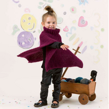 Load image into Gallery viewer, Kid's Poncho Knitting Kit | Lang Yarns Malou Light & Knitting Pattern (240-01)