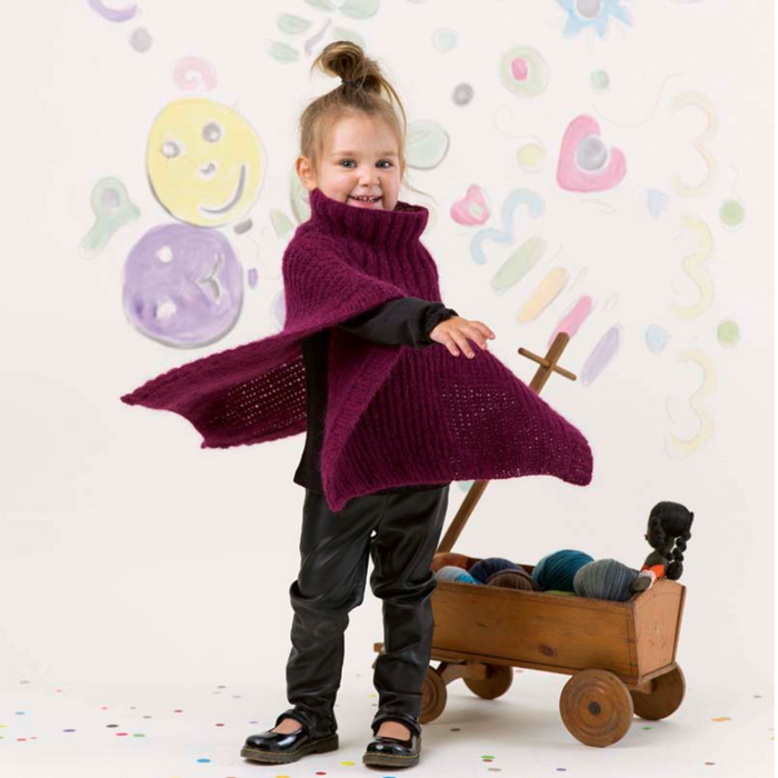 Kid's Poncho | Lang Yarns Malou Light & Knitting Pattern (240-01)