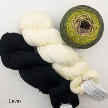 Load image into Gallery viewer, Ombre Woven Scarf Kit | Artyarns Merino Cloud, Freia Superwash Merino Silk Sport & Weaving Pattern (#399)