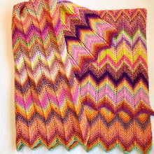 Load image into Gallery viewer, Knit Chevron Baby Blanket (Entropy version) Knitting Kit | Entropy Superwash Merino DK &amp; Knitting Pattern (#323)
