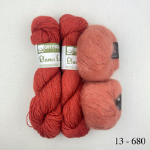Load image into Gallery viewer, Chevron Cloud Wrap Knitting Kit | Queensland Llama Lace & Rowan Kidsilk Haze