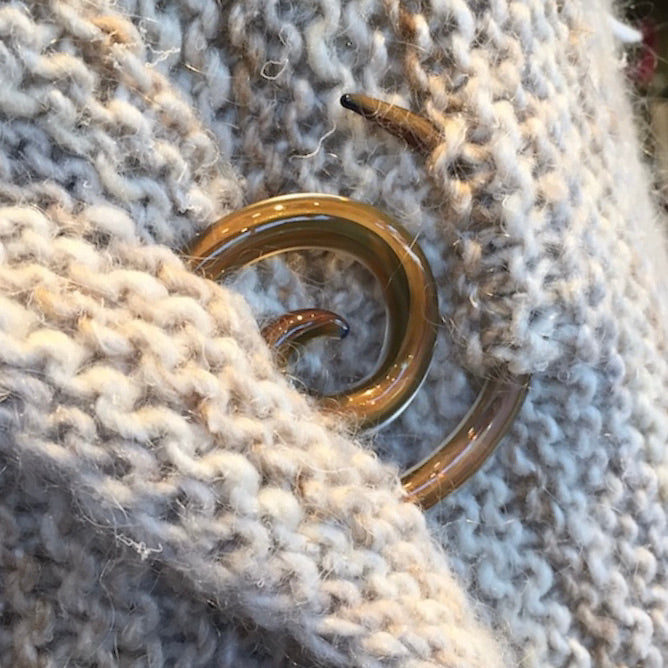 Spiral Glass Shawl Pins from Moving Mud – ATELIER YARNS