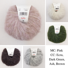 Load image into Gallery viewer, The Marka Cardi Knitting Kit | Katia Alpaca Silver & Knitting Pattern (#374)