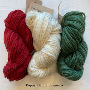 Striped Holiday Stocking Knitting Kit | Manos del Uruguay Wool Clasica & Knitting Pattern (#111)