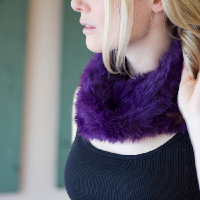 Rabbit Fur Cowl Knitting Kit | Furaz Rabbit Fur Yarn & Knitting Pattern (#198)