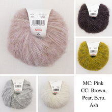 Load image into Gallery viewer, The Marka Cardi Knitting Kit | Katia Alpaca Silver & Knitting Pattern (#374)