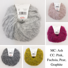 Load image into Gallery viewer, The Marka Cardi Knitting Kit | Katia Alpaca Silver & Knitting Pattern (#374)