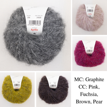 Load image into Gallery viewer, The Marka Cardi Knitting Kit | Katia Alpaca Silver & Knitting Pattern (#374)