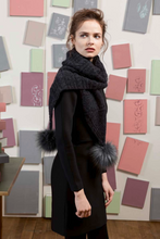 Load image into Gallery viewer, Triangle Shawl with Pompoms Knitting Kit | Lang Yarns Malou Light & Knitting Pattern (245-50)