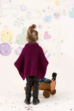 Load image into Gallery viewer, Kid's Poncho Knitting Kit | Lang Yarns Malou Light & Knitting Pattern (240-01)