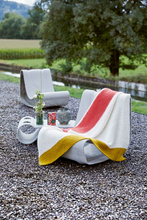 Load image into Gallery viewer, Crochet Colorblock Blanket Kit | Lang Yarns Malou Light & Crochet Pattern (253-01)