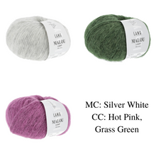 Load image into Gallery viewer, Crochet Colorblock Blanket Kit | Lang Yarns Malou Light & Crochet Pattern (253-01)