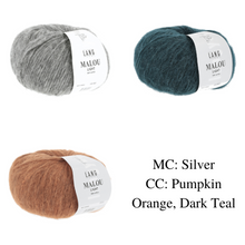 Load image into Gallery viewer, Crochet Colorblock Blanket Kit | Lang Yarns Malou Light & Crochet Pattern (253-01)