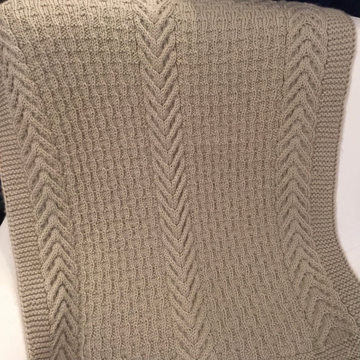 Staghorn Cable & Waving Rib Blanket Knitting Kit | Ella Rae Cashmereno Aran & Knitting Pattern (#065, 070, 070B)
