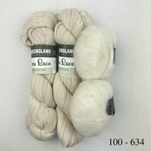 Load image into Gallery viewer, Chevron Cloud Wrap Knitting Kit | Queensland Llama Lace & Rowan Kidsilk Haze