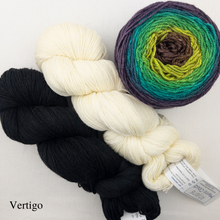 Load image into Gallery viewer, Ombre Woven Scarf Kit | Artyarns Merino Cloud, Freia Superwash Merino Silk Sport & Weaving Pattern (#399)