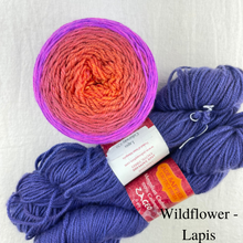 Load image into Gallery viewer, Slip Stitch Scarf Knitting Kit | Jade Sapphire 6-Ply Mongolian Cashmere, Freia Superwash Merino Silk Sport & Knitting Pattern (#089)