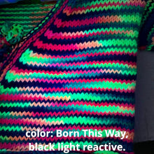 Load image into Gallery viewer, Cadenza Cross-Over Baby Sweater (Rockstar version) Knitting Kit | MollyGirl Rock Star DK