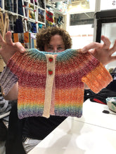 Load image into Gallery viewer, Knitbot Yoked Cardigan Knitting Kit | Feederbrook Farm Entropy DK & Knitting Pattern
