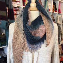 Load image into Gallery viewer, Hitchhiker (Freia version) Knitting Kit | Freia Handpaints Superwash Merino Silk Sport (#411)