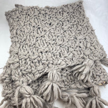 Load image into Gallery viewer, Snuggle Up Tassel Blanket | Knit Collage Sister

