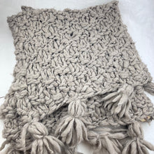 Load image into Gallery viewer, Snuggle Up Tassel Blanket | Knit Collage Sister