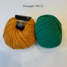 Load image into Gallery viewer, Ann Norling Kid's Fruit Caps Knitting Kit | Karabella Aurora 8 & Knitting Pattern (#140)