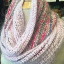 Load image into Gallery viewer, Angora Horizontal Ribbed Cowl (small version) Knitting Kit | Galler Belangor, Artyarns Merino Cloud, & Knitting Pattern (#316)